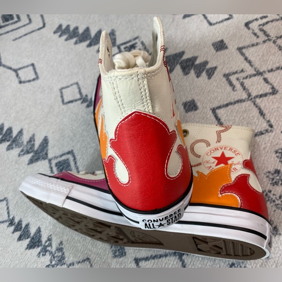 NWOT Converse Women’s Chuck Taylor All Star  High Top Egret Habanero Red/Orange - Picture 10 of 10
